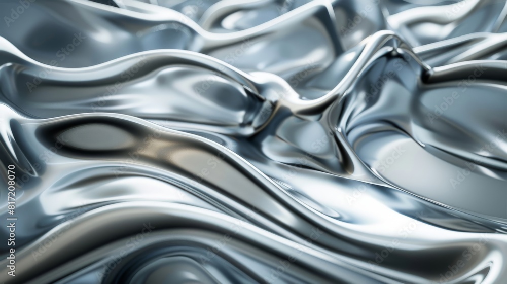 A silver fabric with a wave pattern A silver fabric with a wave pattern