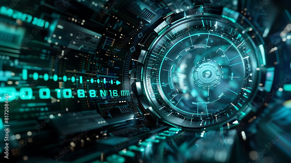A digital representation of encrypted data inside a virtual vault, safeguarding financial secrets.