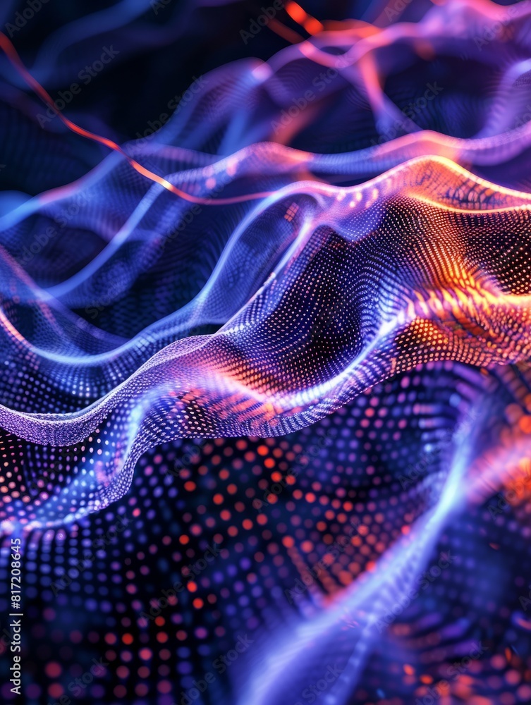 Abstract digital background. Can be used for technological processes, neural networks and AI, digital storages, sound and graphic forms, science, education, etc. Abstract digital background. Can be used for technological processes, neural networks and AI, digital storages, sound and graphic forms, science, education, etc.