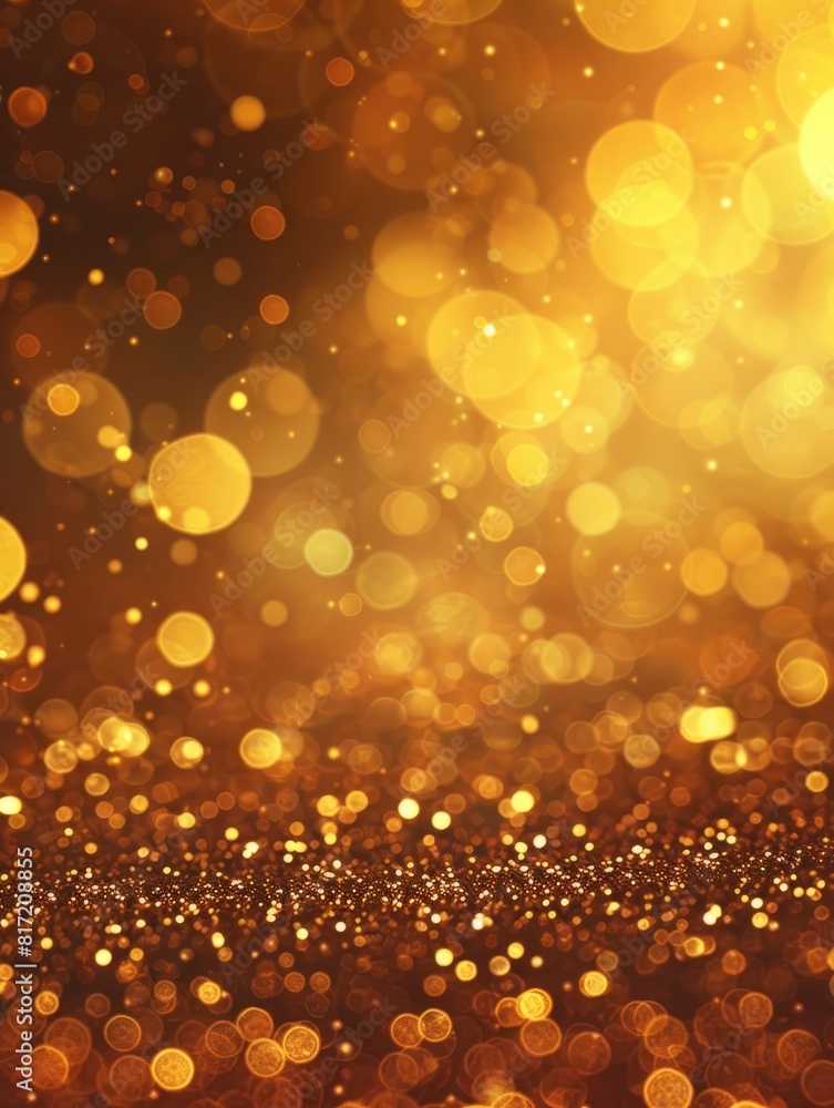 abstract gold background with blur bokeh light, glitter glow magical moment luxury atmosphere on ground stage, Generative Ai abstract gold background with blur bokeh light, glitter glow magical moment luxury atmosphere on ground stage, Generative Ai