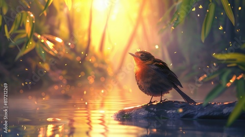 A riverside bird revels in the magic of the summer solstice