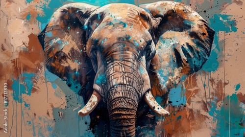 elephant on the wall paint  animal paint for wall art 