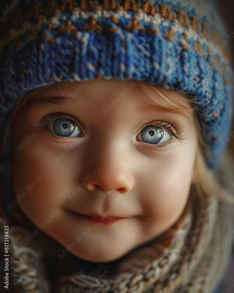 portrait of a smiling baby with bright, curious eyes portrait of a smiling baby with bright, curious eyes