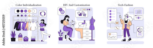 personalization. Flat Vector Illustration