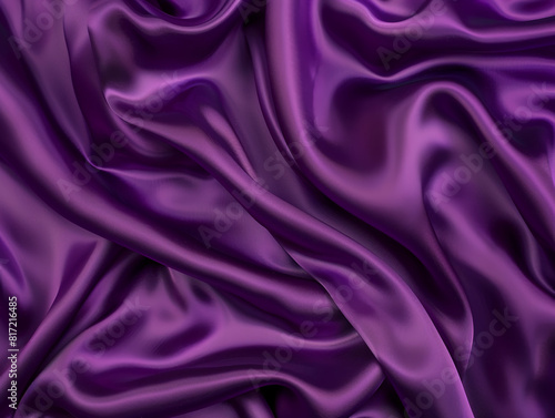   lose up view of a purple silk fabric background AI generated