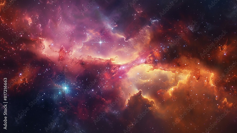 Stunning Cosmic Photo of a Nebula's Reflection Capturing the Ethereal Beauty of Space's Mystical Light and Color