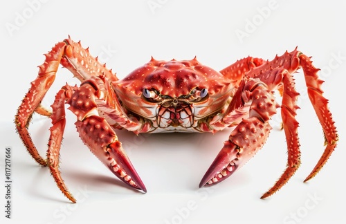 red big crab isolated on white background photo