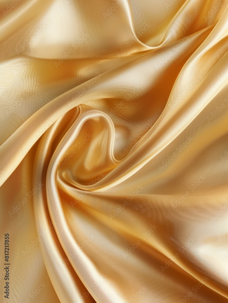 Obraz premium Light pale brown yellow silk satin. Gradient. Dusty gold color. Golden luxury elegant beauty premium abstract background. Shiny, shimmer. Curtain. Drapery. Fabric, cloth texture.