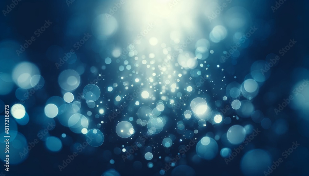 Soft-focus background image with bokeh lights in shades of midnight blue. 