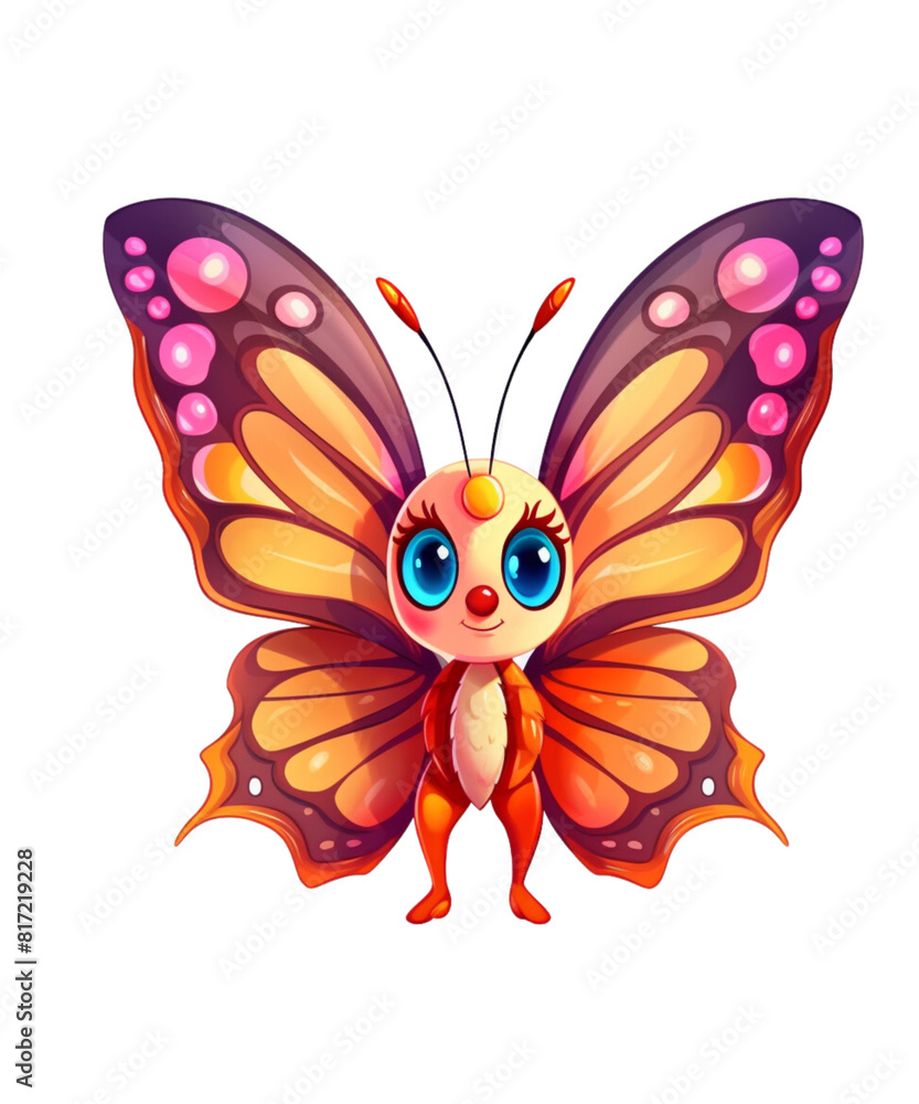 Colorful Butterfly in flight isolated on a transparent background. Colorful Butterfly in flight isolated on a transparent background.