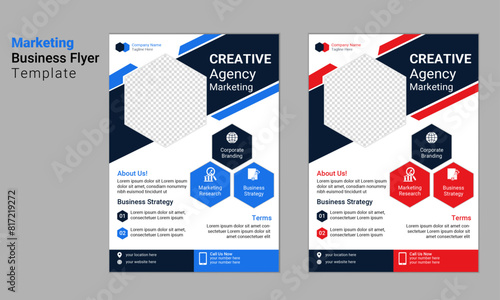 professional creative business brochure flyer design a4 template.