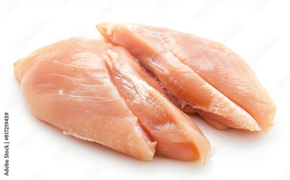 chicken meat raw isolated on white background chicken meat raw isolated on white background