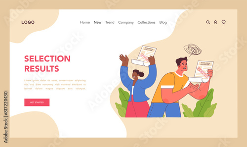 Selection results concept. Flat vector illustration