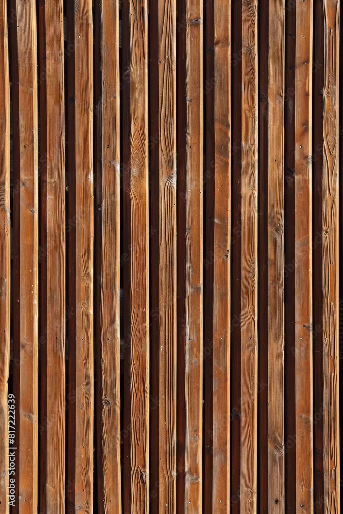 Brown Wood Slats with Varied Heights Brown Wood Slats with Varied Heights