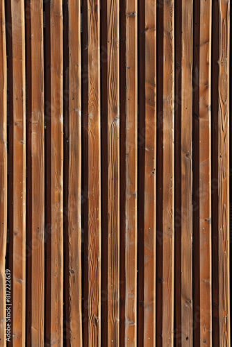 Brown Wood Slats with Varied Heights