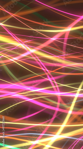 abstract glowing lines on a dark background