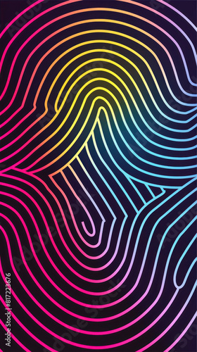 Abstract background with wavy lines in neon colors. Vector illustration.