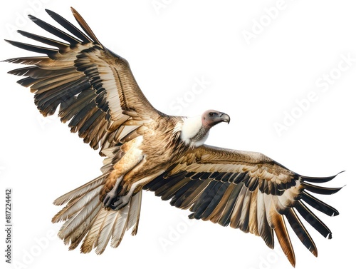 vulture, bird flying in white background © XTSTUDIO