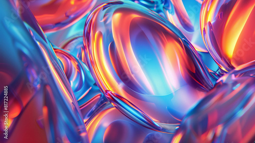 Holo abstract 3D shapes