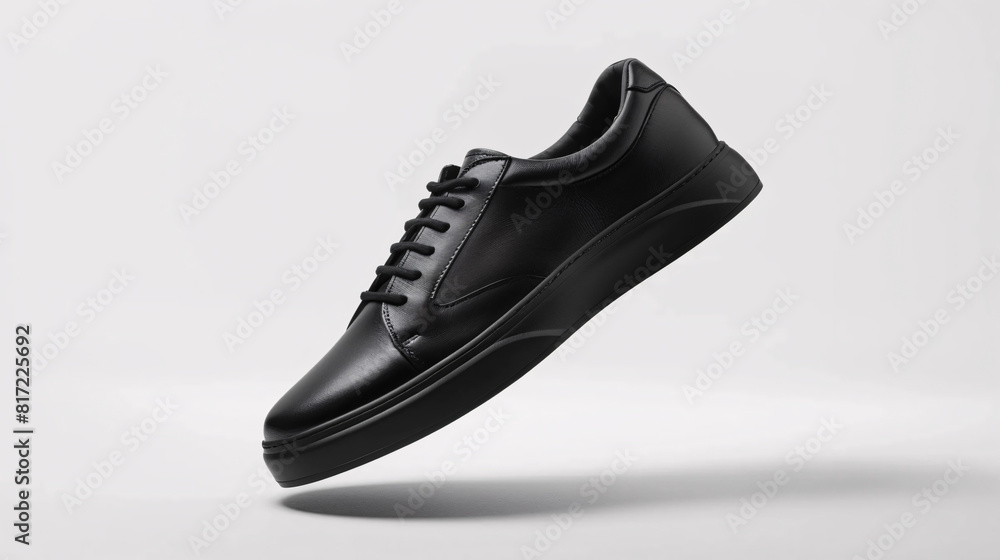 hand-made synthetic black shoe isolated hand-made synthetic black shoe isolated