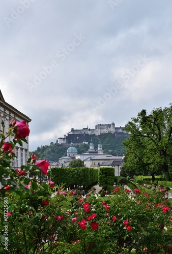 Hohensalzburg Festung vom Schlosspark Mirabell , Salzburg, Österreich