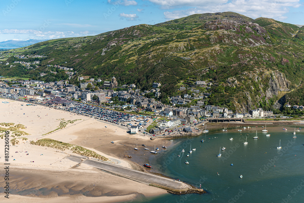 Helicopter aerial views of Barmouth town, Eryri(Snowden)National Park, North Wales
Helicopter aerial views of Barmouth town, Eryri(Snowden)National Park, North Wales