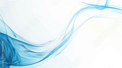 soft blue line in white background