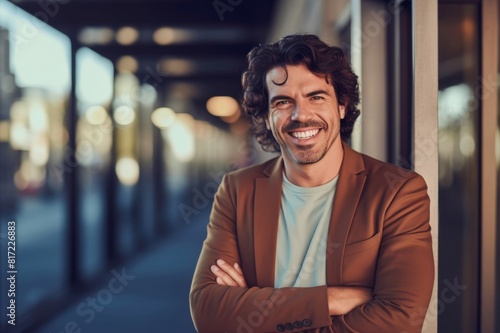 Smiling entrepreneur Portrait of a cheerful businessman