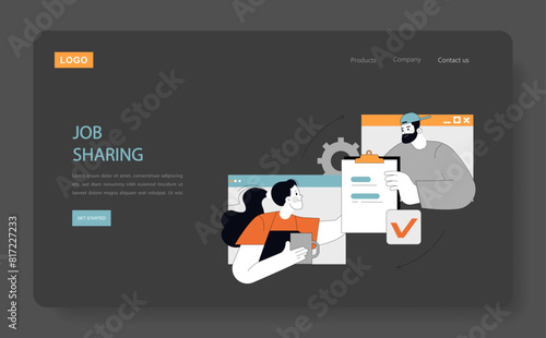 Job Sharing concept Vector illustration