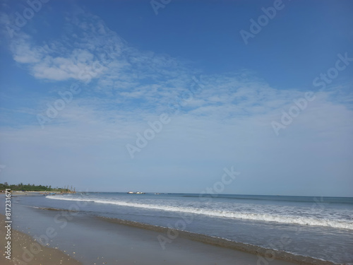 panorama p the natural beauty of the beach in the morning