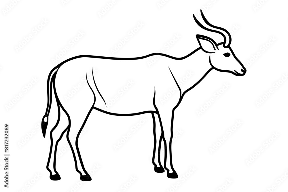 eland vector silhouette illustration