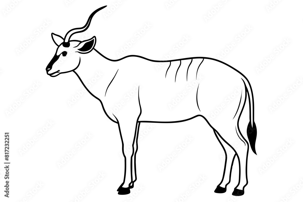 eland vector silhouette illustration