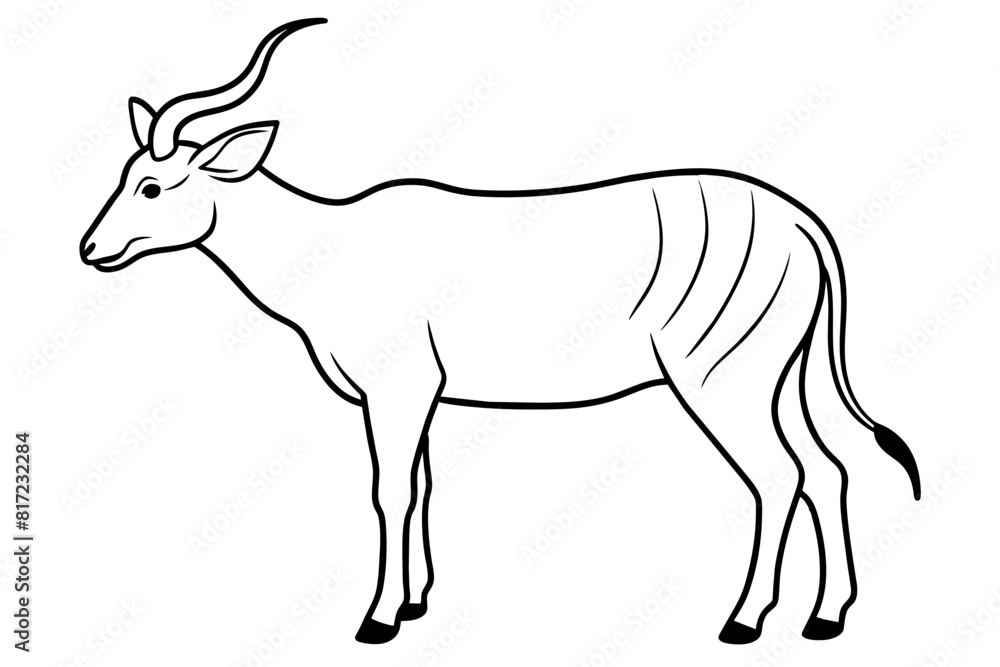 eland vector silhouette illustration eland vector silhouette illustration