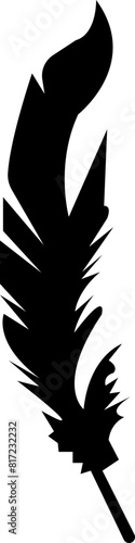Feather icon of black vector isolated on white background . Feather silhouettes logo template icon design. Simple flat vector sign. Internet concept symbol for website button or mobile app