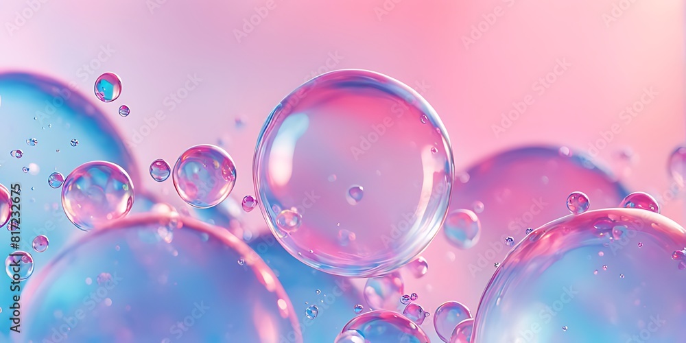 soap bubbles on a pastel background, red pink abstract oil bubbles or face serum background. pink Oil and water bubbles molecule ,pink Bubbles oil or collagen serum for cosmetic product, banner poste soap bubbles on a pastel background, red pink abstract oil bubbles or face serum background. pink Oil and water bubbles molecule ,pink Bubbles oil or collagen serum for cosmetic product, banner poste