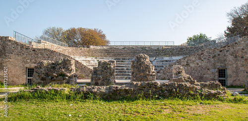 Obraz na płótnie ruins of Roman Odeon of Kos City Kos Island South Aegean Region (Südliche Ägäis) Greece w salonie