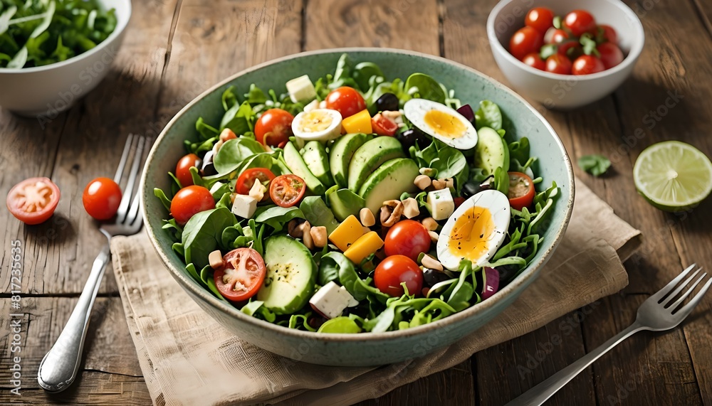 salad with vegetables and feta salad with vegetables and feta