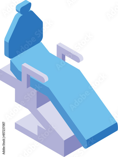 Vector illustration of a blue water slide in an isometric style, perfect for summer themes