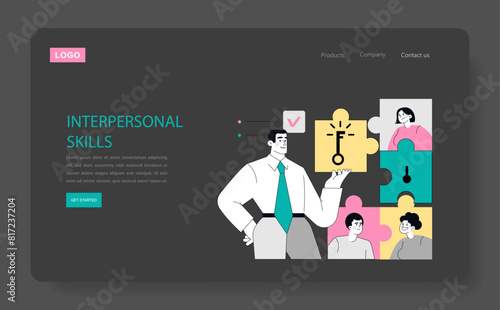 Soft Skills Flat Vector illustration.
