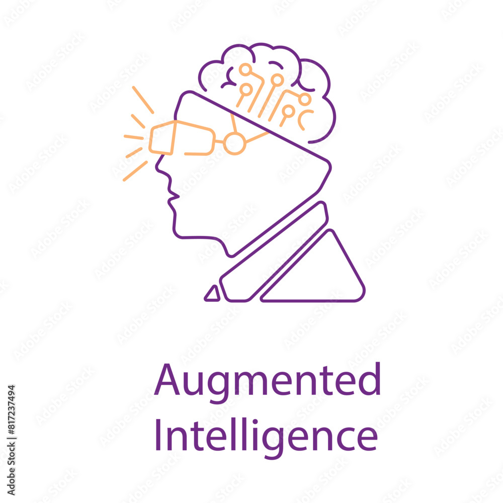 Augmented Intelligence Icon. Vector Icon Design Augmented Intelligence Icon. Vector Icon Design