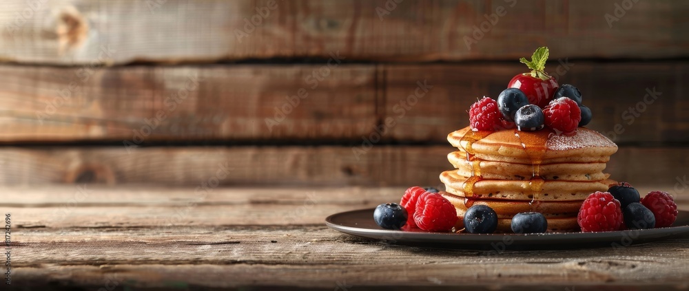 pancakes on the table food berries pancakes on the table food berries