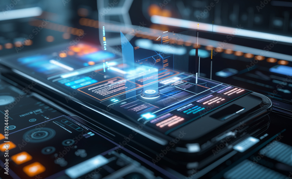 Futuristic AR Phone: Holographic Apps and Information