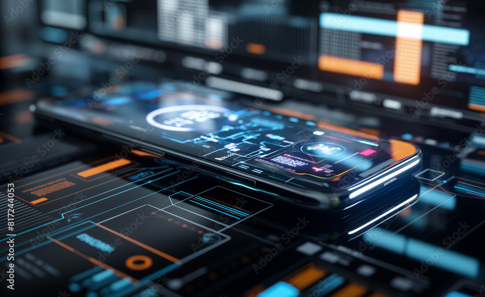 Futuristic AR Phone: Holographic Apps and Information Futuristic AR Phone: Holographic Apps and Information