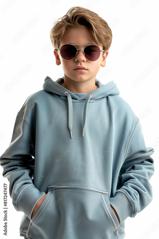 Young boy wearing trendy dress - isolated on a white background Young boy wearing trendy dress - isolated on a white background