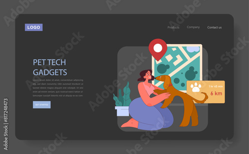 Pet Tech Gadgets concept.