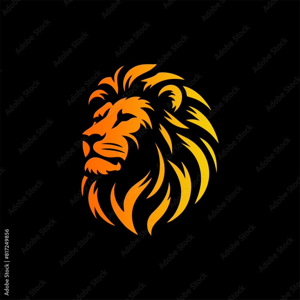Fototapeta premium vector lion head logo design