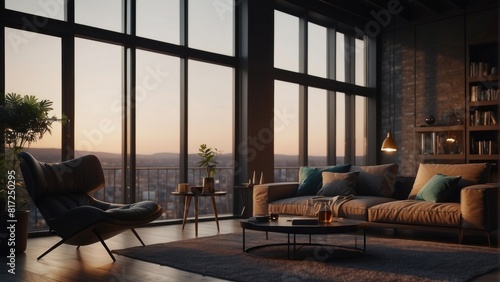Romantic evening in a minimalist apartment © Damian Sobczyk