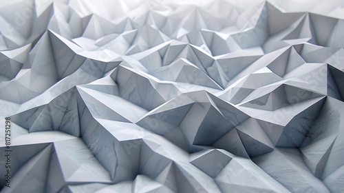 Intricate geometric patterns resembling origami folds  creating a sense of depth and dimensionality.