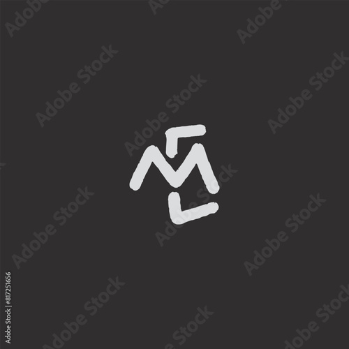 CM logo typography lettering hand drawing vector design © idrdesign