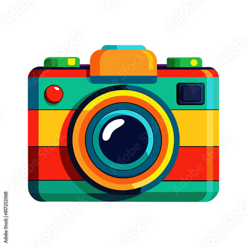 Vector colorful digital camera illustration design template 